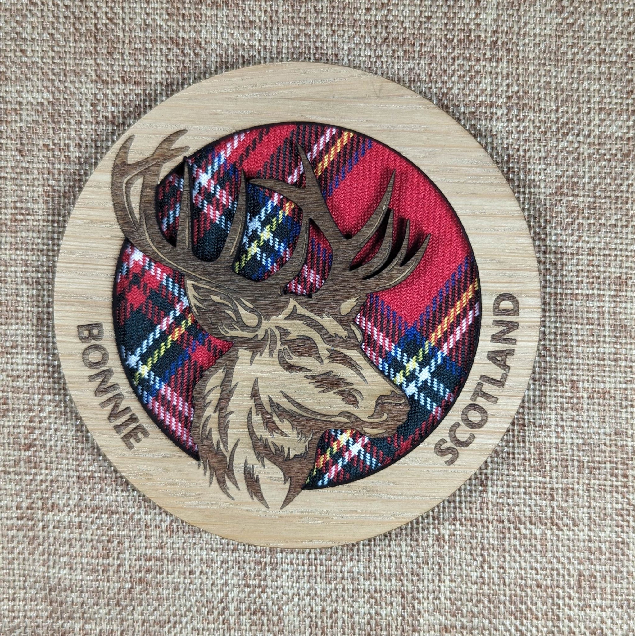 Scottish Tartan Stag Coaster