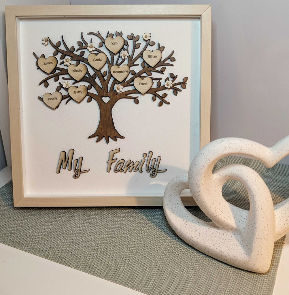 Personalised Wooden Family Tree – Cove Crafts