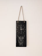 Highland Cow Slate Clock
