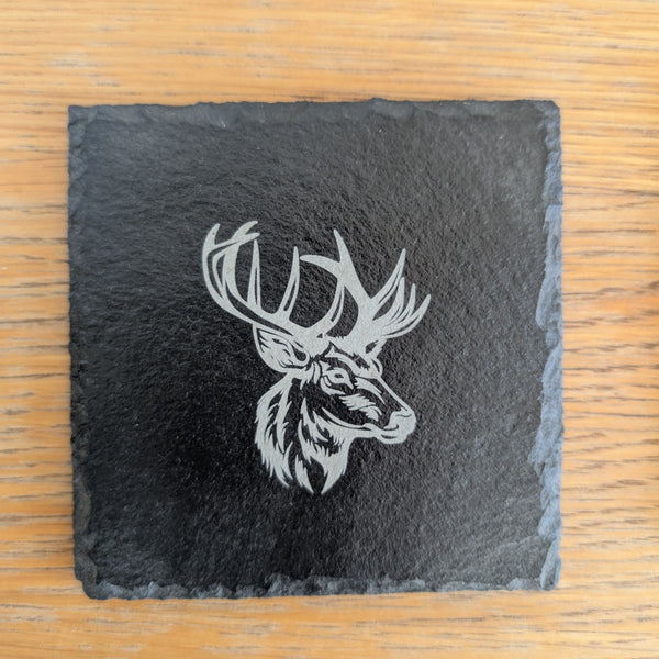 Slate Stag Coaster