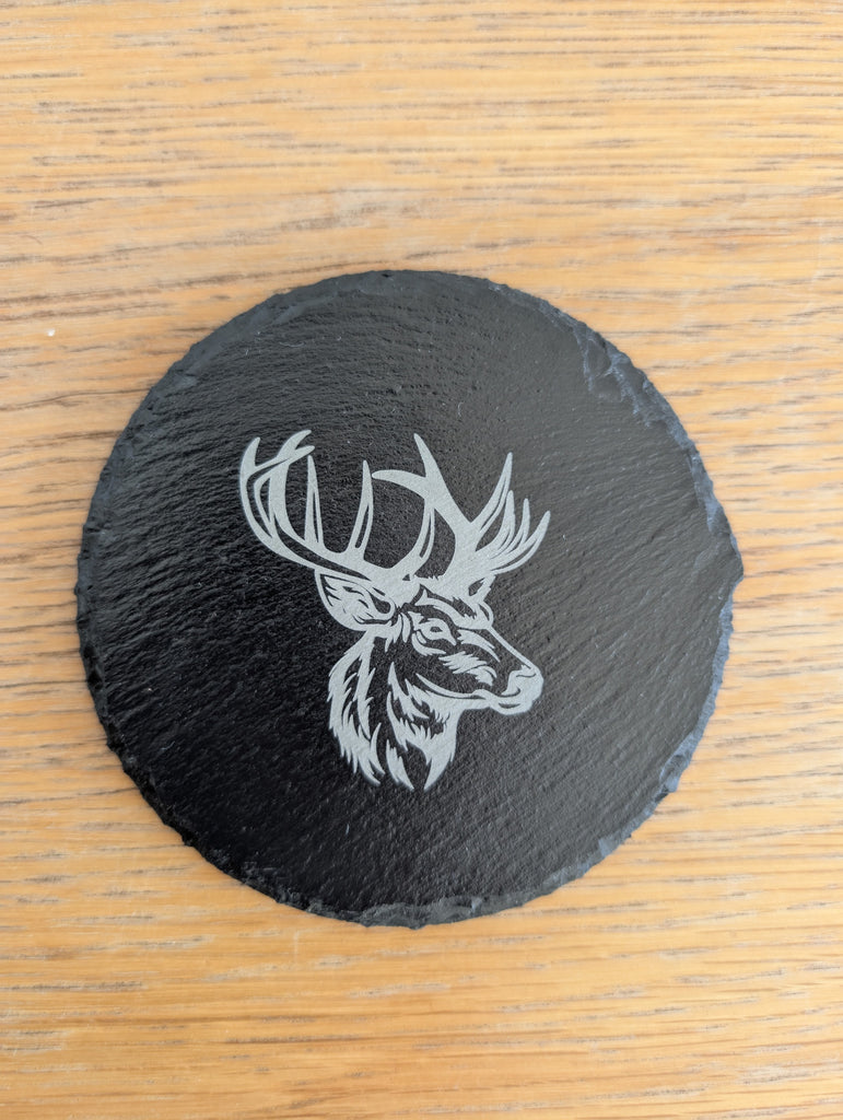 Slate Stag Coaster