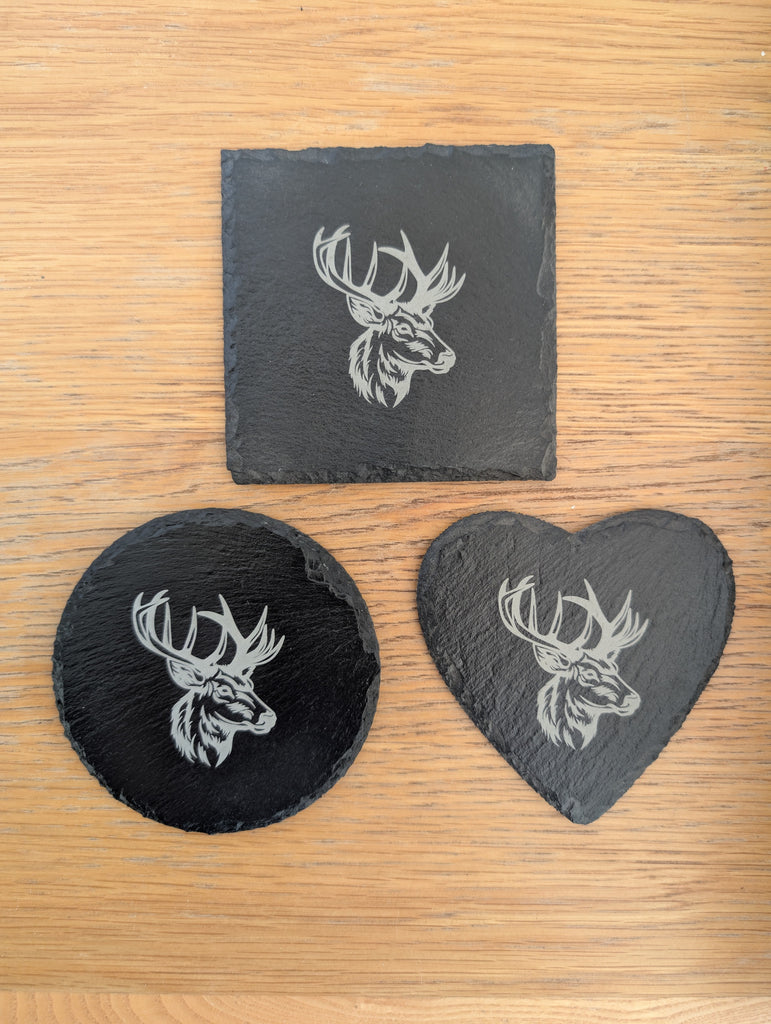 Slate Stag Coaster