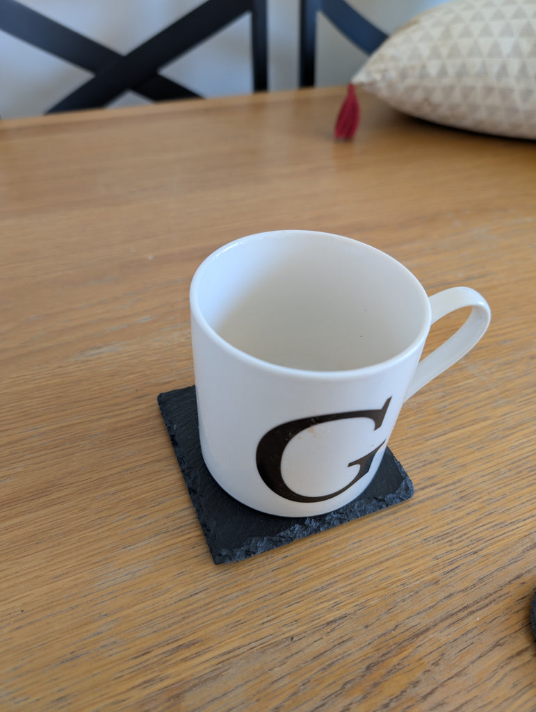 Slate Highland Cow Coaster