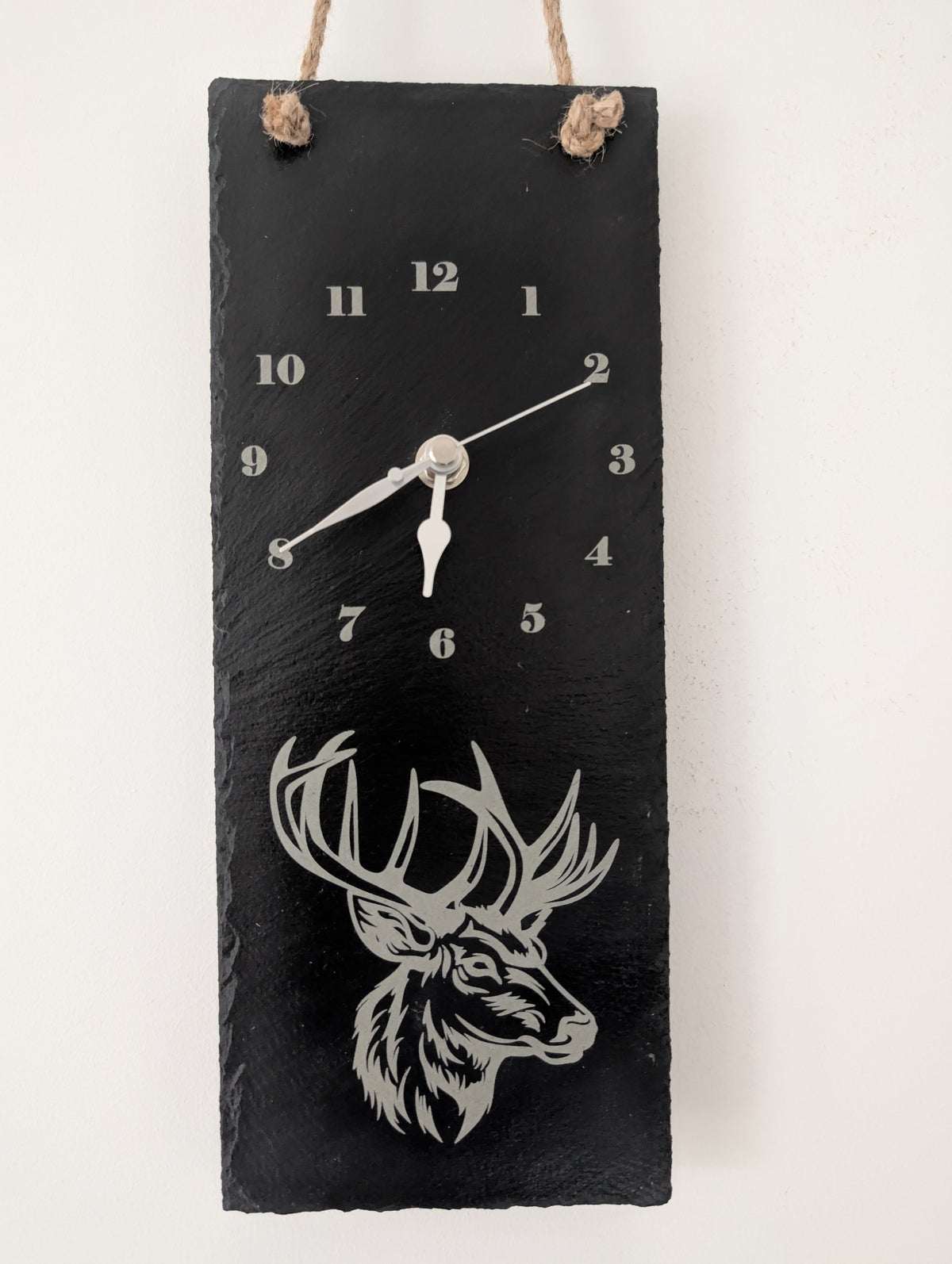 Stag Slate Clock