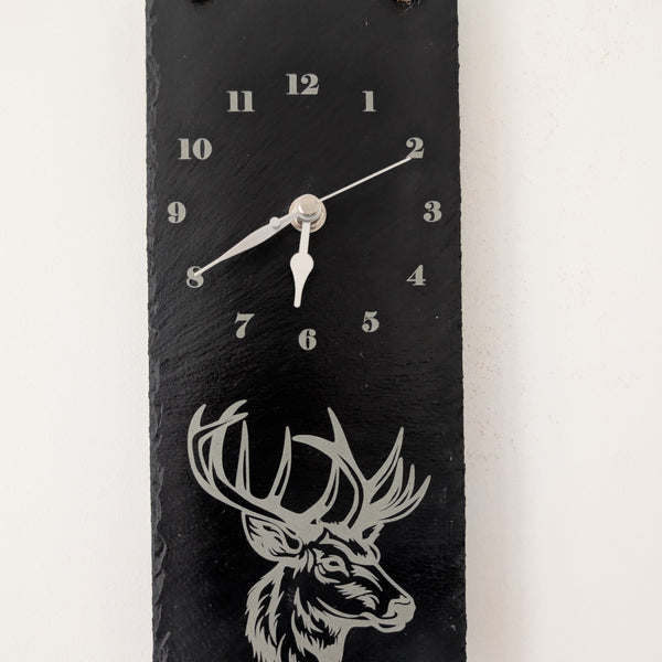 Stag Slate Clock