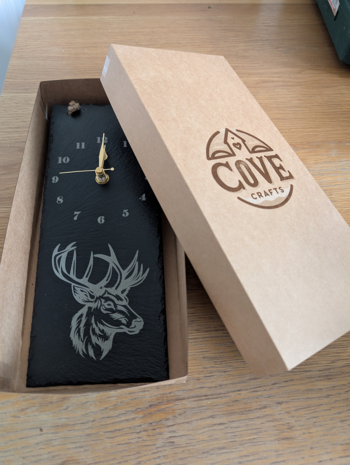 Stag Slate Clock