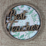 Best Teacher Wooden Magnet