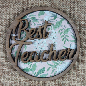 Best Teacher Wooden Magnet