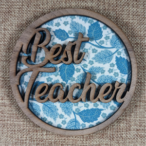 Best Teacher Wooden Magnet