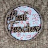 Best Teacher Wooden Magnet