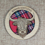 Scottish Tartan Highland Cow Coaster