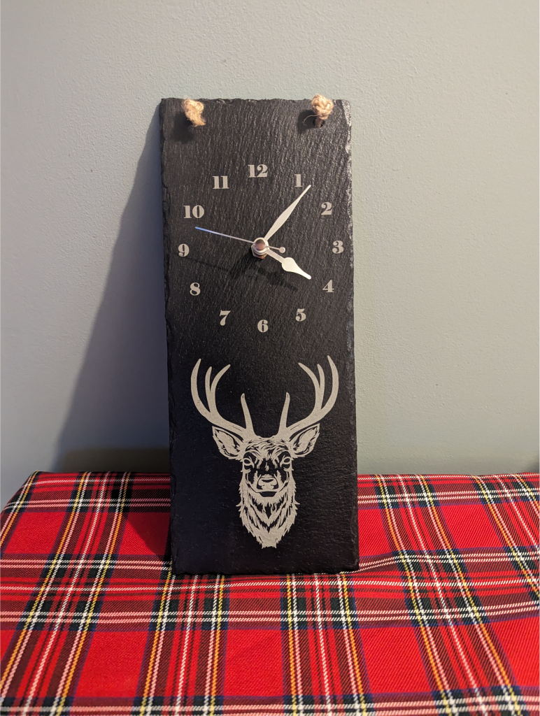 Stag Slate Clock