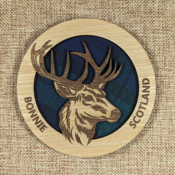 Scottish Tartan Stag Coaster